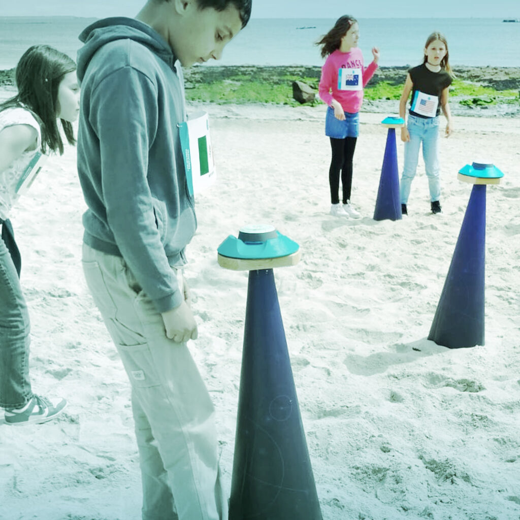 stage multisports pour enfants à la plage avec blazepod